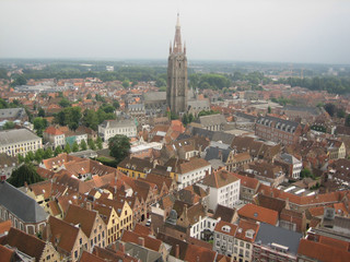 Fototapeta na wymiar Aerial View of Brugge