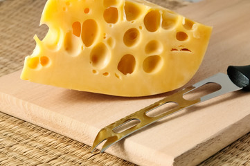 Cheese on a board
