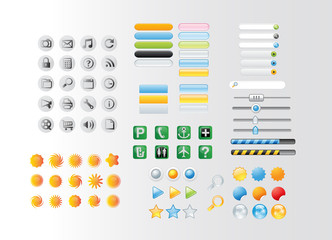 web buttons and icons