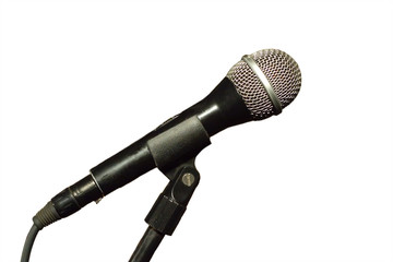 Microphone isolated on white background side view