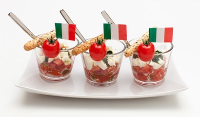 Fingerfood im Glas - Tomate-Mozzarella