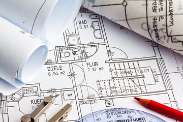 blueprint of a house. construction