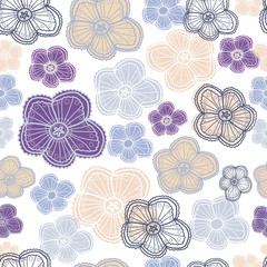 Seamless pattern with flowers