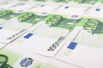 Stack of 100€ bills