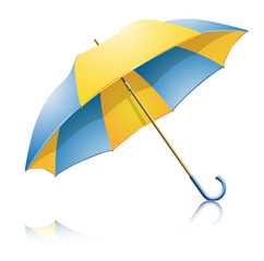 yellow-blue umbrella