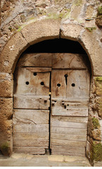 Old Wooden Door in Tuscany