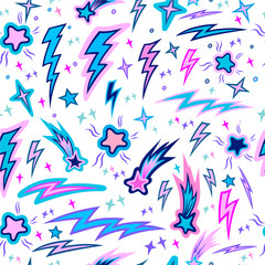 Seamless pattern with meteoric