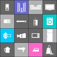home appliances - icon set