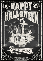 Vintage Blackboard for Halloween Party