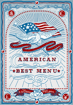 Vintage Graphic Page for American Menu