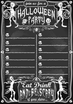 Vintage Blackboard for Halloween Party