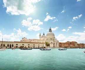 Grand Canal and Basilica Santa Maria della Salute, Venice, Italy