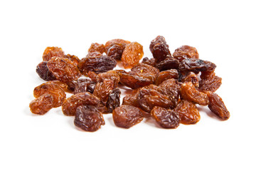 Rasins on white backround