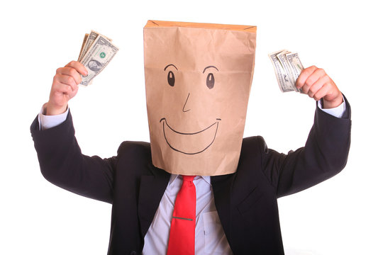 Happy Businessman With Money