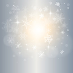 Abstract Christmas background with snowflakes