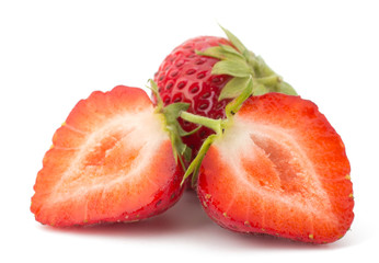 Garden strawberry isolated on white background