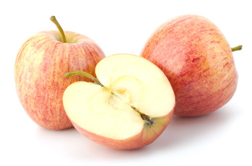 juicy apples isolated on white background