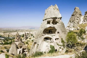 Fototapeten Homes in volcanic rock formations of Cappadocia, Turkey © toshket