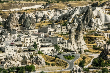 Obraz premium The town of Goreme-Cappadocia, the tourism capital of Turkey