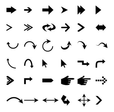 Black arrow icons