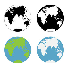 Globe earth vector icons