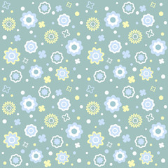 Vector seamless flower pattern