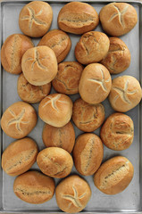 verschiedene Weizenbrötchen