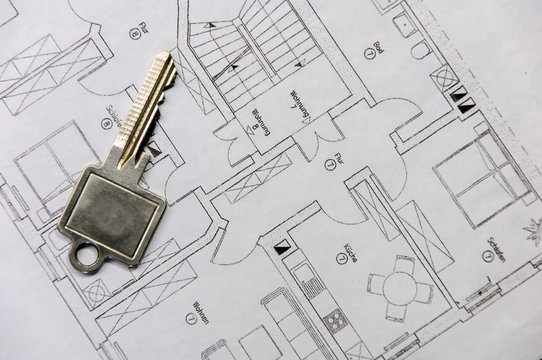 key on an architecture-plan