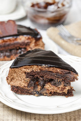 Piece of chocolate cake