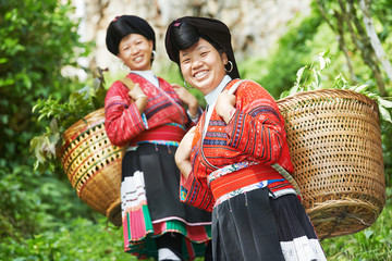 smiling chinese minority woman Yao