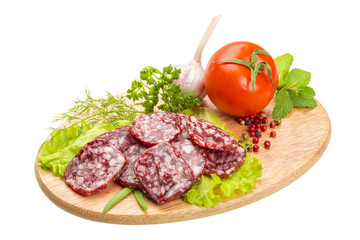 Fresh ripe salami