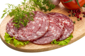 Fresh ripe salami