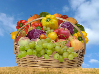 Cestino di frutta e verdura