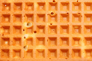 Sweet belgian waffles as background