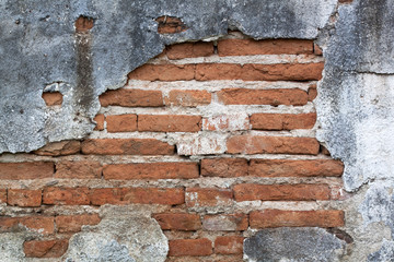 Old red brick wall.