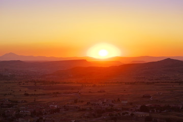 Sunset in Cappadocia Turkey