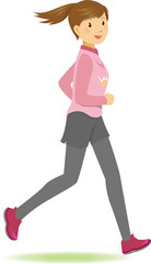 楽しく走る女性
