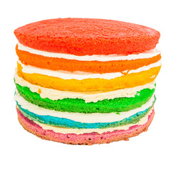 Rainbow cake without frosting