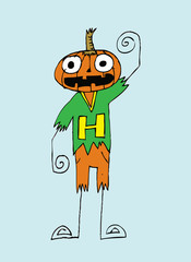 Happy Halloween theme and halloween background pumpkin ghost