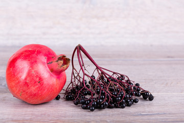 pomegranate with elder berry