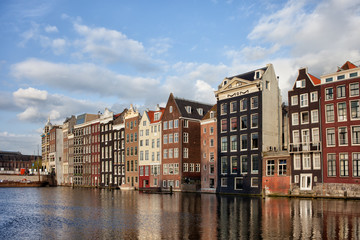 Fototapeta premium Amsterdam Old Town at Sunset