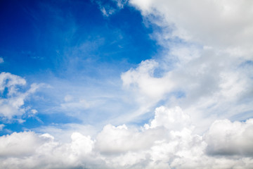 blue sky with cloud closeup