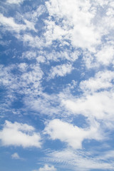 Blue sky with cloud closeup