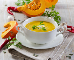 Creamy pumpkin soup