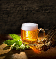 great beer and hops still life