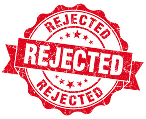 Rejected Grunge red scratched Stamp