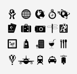 Vacation and travel icons