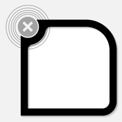 black text box with ban mark