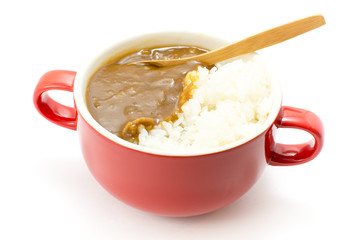 Fototapeta na wymiar Cafe stylu curry ryżu