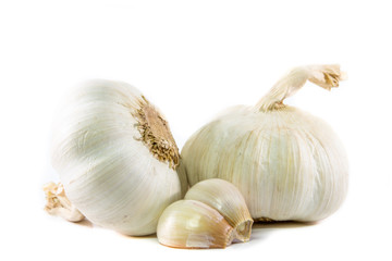 Obraz premium Garlic isolated on white background